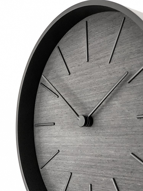 Часы настенные Plato, черное дерево с логотипом в Москве заказать по выгодной цене в кибермаркете AvroraStore