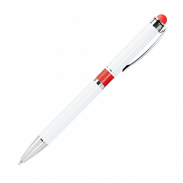 Шариковая ручка Arctic, белая/красная, в упаковке с логотипом с логотипом в Москве заказать по выгодной цене в кибермаркете AvroraStore
