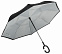 Реверсивный зонт-трость FLIPPE, черный, светло-серый с логотипом в Москве заказать по выгодной цене в кибермаркете AvroraStore