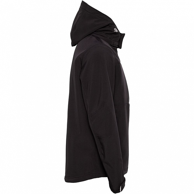 Куртка мужская Hooded Softshell черная с логотипом в Москве заказать по выгодной цене в кибермаркете AvroraStore