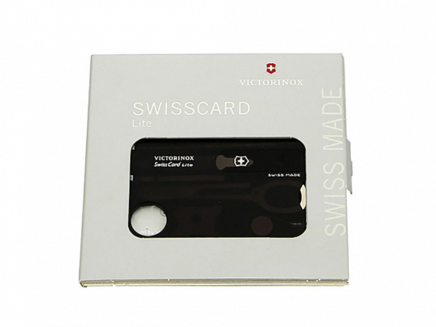 Швейцарская карточка «SwissCard Lite», 13 функций с логотипом в Москве заказать по выгодной цене в кибермаркете AvroraStore