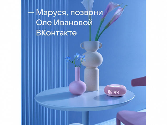 Умная колонка «Капсула Мини» с голосовым помощником Марусей с логотипом в Москве заказать по выгодной цене в кибермаркете AvroraStore