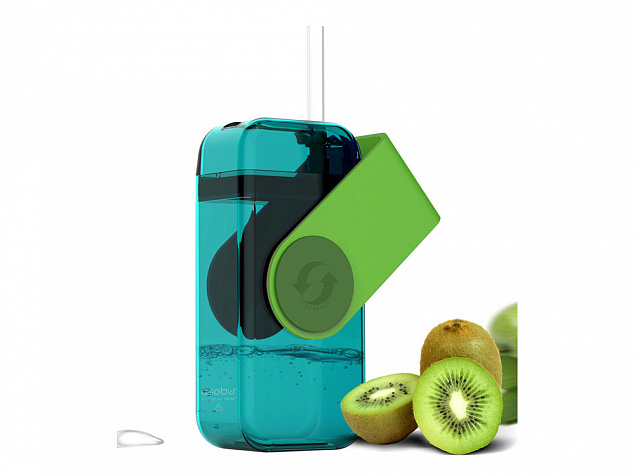 Бутылка для воды JUICY DRINK BOX, зеленый с логотипом в Москве заказать по выгодной цене в кибермаркете AvroraStore