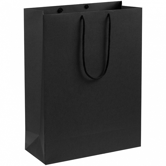 Пакет бумажный Porta XL, черный с логотипом в Москве заказать по выгодной цене в кибермаркете AvroraStore