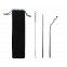 Набор многоразовых трубочек Оnlycofer black (стальной) с логотипом в Москве заказать по выгодной цене в кибермаркете AvroraStore