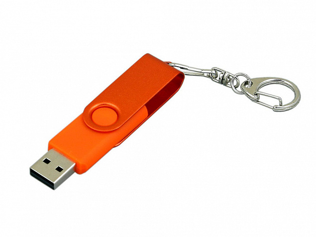 USB 3.0- флешка промо на 128 Гб с поворотным механизмом и однотонным металлическим клипом с логотипом в Москве заказать по выгодной цене в кибермаркете AvroraStore