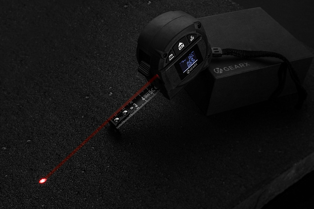 Рулетка 5 м Gear X с лазерным дальномером 30 м с логотипом в Москве заказать по выгодной цене в кибермаркете AvroraStore