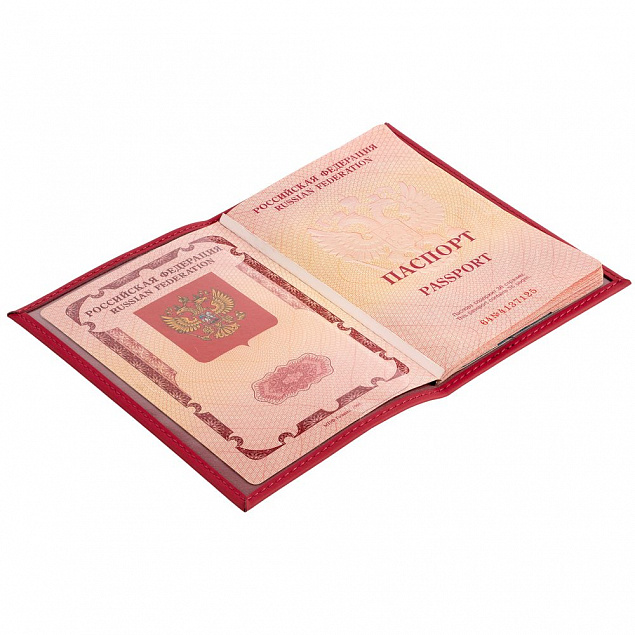 Обложка для паспорта Shall, красная с логотипом в Москве заказать по выгодной цене в кибермаркете AvroraStore