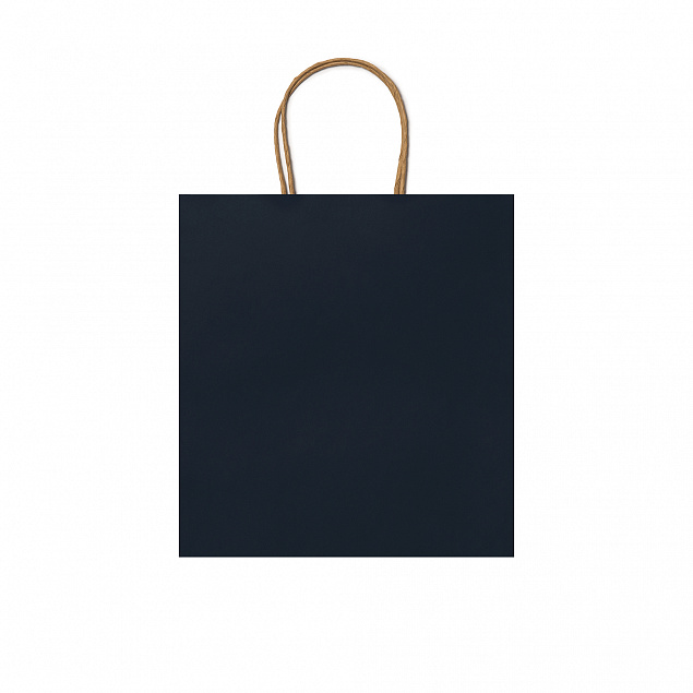 Пакет бумажный HAYA, Морской синий с логотипом в Москве заказать по выгодной цене в кибермаркете AvroraStore