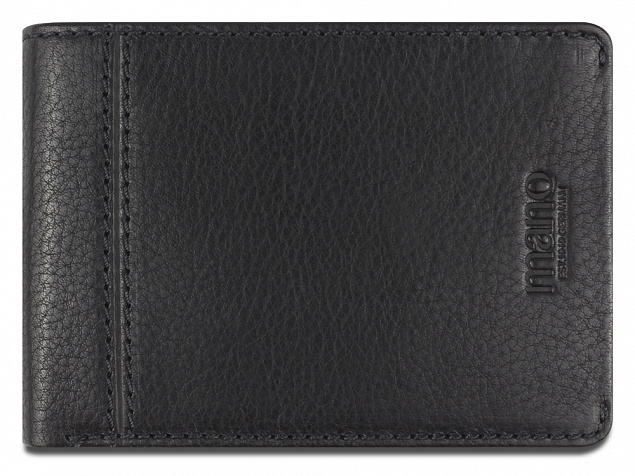 Бумажник Mano Don Montez, натуральная кожа в черном цвете, 12,8 х 9 см с логотипом в Москве заказать по выгодной цене в кибермаркете AvroraStore