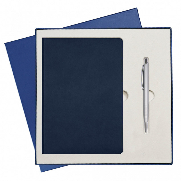Подарочный набор Portobello/Sky синий-2 (Ежедневник недат А5, Ручка) беж. ложемент с логотипом в Москве заказать по выгодной цене в кибермаркете AvroraStore