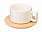 Чайная пара с бамбуковым блюдцем «Sheffield» с логотипом в Москве заказать по выгодной цене в кибермаркете AvroraStore