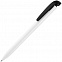 Ручка шариковая Favorite, белая с черным с логотипом в Москве заказать по выгодной цене в кибермаркете AvroraStore