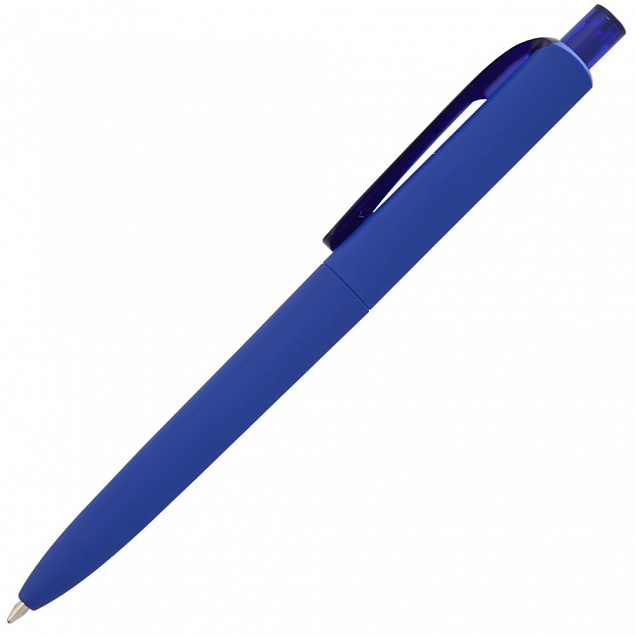 Ручка шариковая Prodir DS8 PRR-Т Soft Touch, синяя с логотипом в Москве заказать по выгодной цене в кибермаркете AvroraStore
