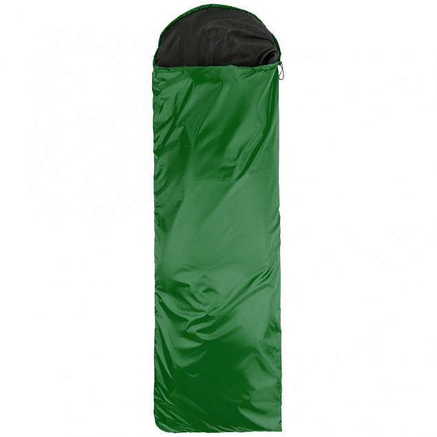 Спальный мешок Capsula, зеленый с логотипом в Москве заказать по выгодной цене в кибермаркете AvroraStore