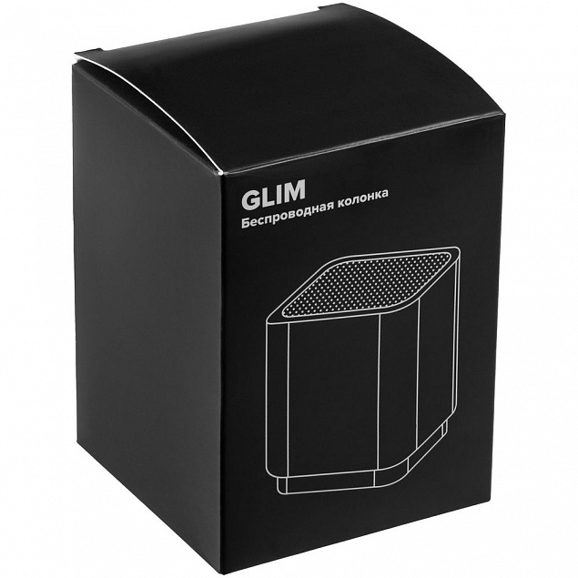 Беспроводная колонка с подсветкой логотипа Glim, черная с логотипом в Москве заказать по выгодной цене в кибермаркете AvroraStore
