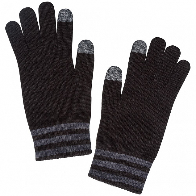 Перчатки Tiro, черные с серым с логотипом в Москве заказать по выгодной цене в кибермаркете AvroraStore