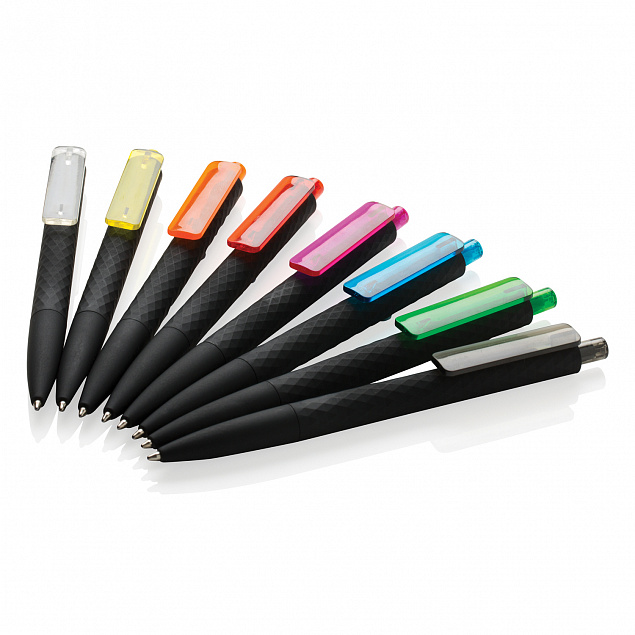 Черная ручка X3 Smooth Touch, черный с логотипом в Москве заказать по выгодной цене в кибермаркете AvroraStore