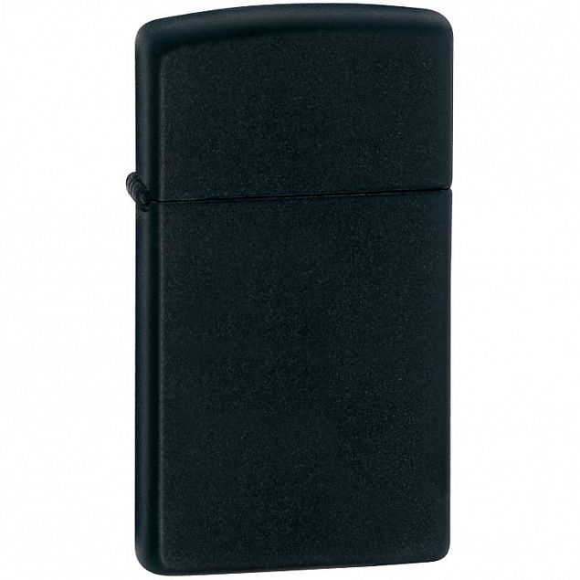 Зажигалка Zippo Slim Matt, матовая черная с логотипом в Москве заказать по выгодной цене в кибермаркете AvroraStore