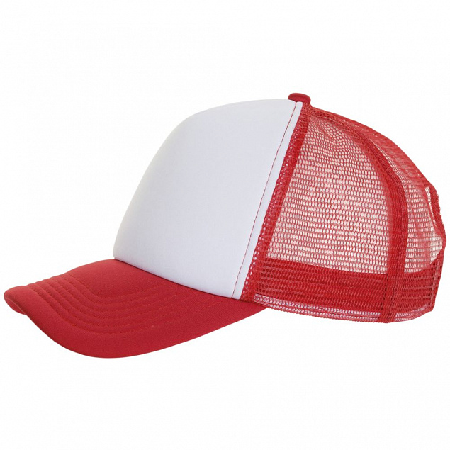 Бейсболка BUBBLE, красная с белым с логотипом в Москве заказать по выгодной цене в кибермаркете AvroraStore