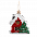 Ёлочная игрушка Домик (красный) с логотипом в Москве заказать по выгодной цене в кибермаркете AvroraStore