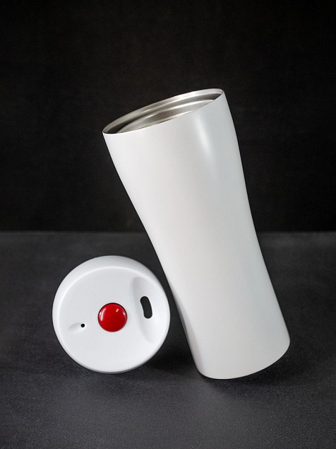 Термостакан Solingen, вакуумный, герметичный, белый с логотипом в Москве заказать по выгодной цене в кибермаркете AvroraStore