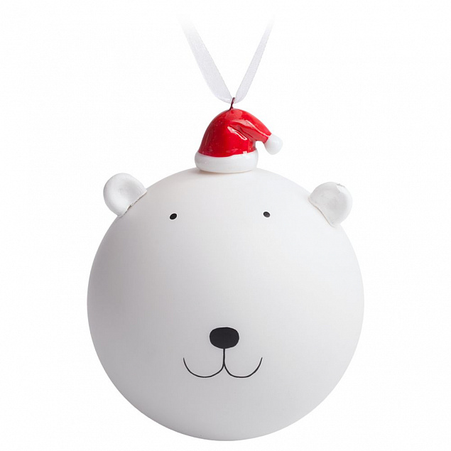 Елочный шар с фигуркой «Новогодний мишка», 9 см с логотипом в Москве заказать по выгодной цене в кибермаркете AvroraStore