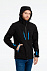 Куртка софтшелл мужская Patrol, черная с синим с логотипом в Москве заказать по выгодной цене в кибермаркете AvroraStore