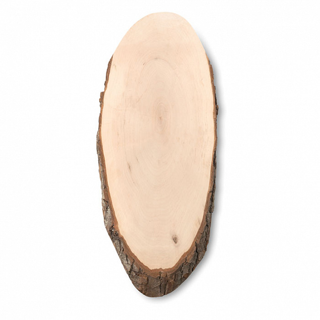 Oval wooden board with bark с логотипом в Москве заказать по выгодной цене в кибермаркете AvroraStore