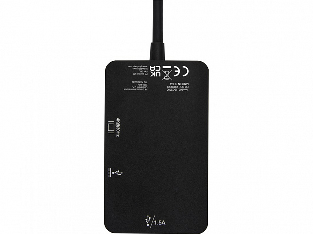 ADAPT Алюминиевый мультимедийный переходник Type-C (USB-A/Type-C/HDMI), черный с логотипом в Москве заказать по выгодной цене в кибермаркете AvroraStore