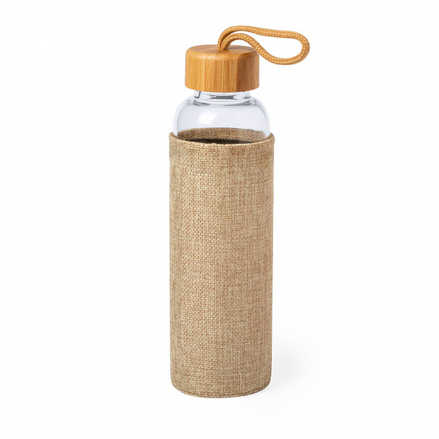 Бутылка для воды KASFOL, стекло, бамбук, 500 мл с логотипом в Москве заказать по выгодной цене в кибермаркете AvroraStore