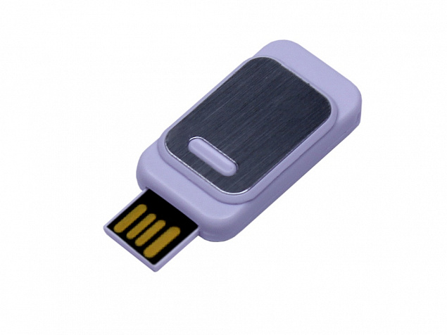 USB 2.0- флешка промо на 64 Гб прямоугольной формы, выдвижной механизм с логотипом в Москве заказать по выгодной цене в кибермаркете AvroraStore