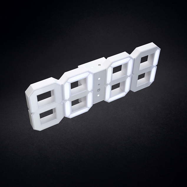 Часы настенные White & White Clock с логотипом в Москве заказать по выгодной цене в кибермаркете AvroraStore