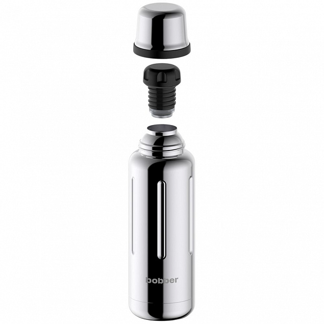 Термос Flask 470, вакуумный, стальной зеркальный с логотипом  заказать по выгодной цене в кибермаркете AvroraStore