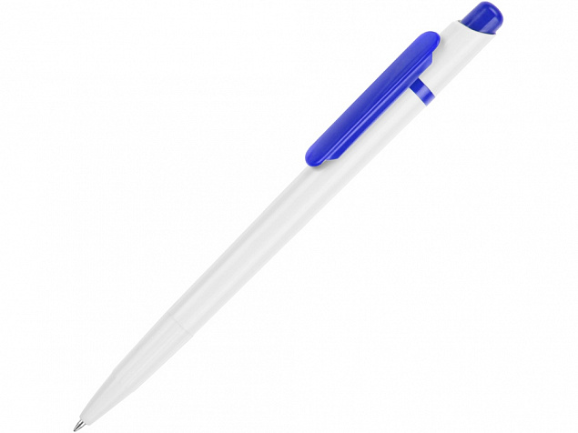 Ручка шариковая Этюд, белый/синий с логотипом в Москве заказать по выгодной цене в кибермаркете AvroraStore