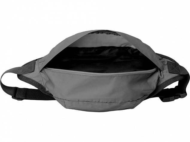Светоотражающая сумка на пояс Extra Reflect, серый с логотипом в Москве заказать по выгодной цене в кибермаркете AvroraStore