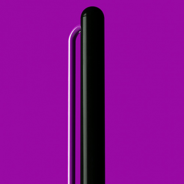 Шариковая ручка GrafeeX в чехле, черная с фиолетовым с логотипом в Москве заказать по выгодной цене в кибермаркете AvroraStore