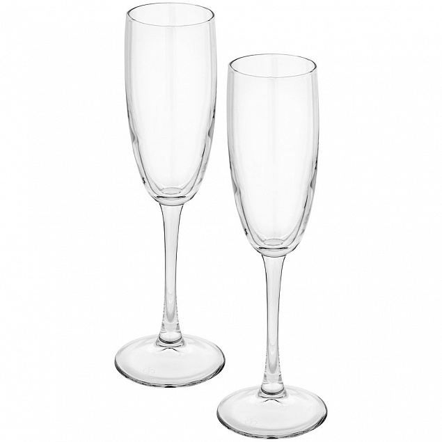 Набор из 2 бокалов для шампанского «Энотека» с логотипом в Москве заказать по выгодной цене в кибермаркете AvroraStore