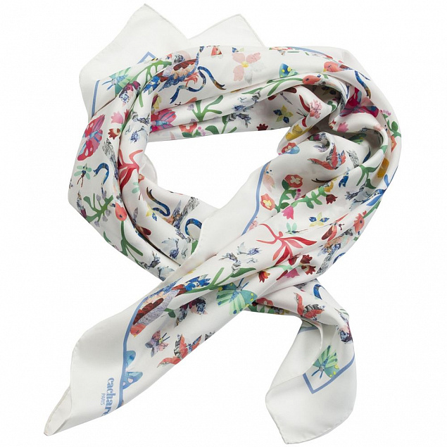 Платок Butterfly Silk, белый с логотипом в Москве заказать по выгодной цене в кибермаркете AvroraStore