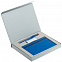 Коробка Memo Pad для блокнота, флешки и ручки, серебристая с логотипом в Москве заказать по выгодной цене в кибермаркете AvroraStore