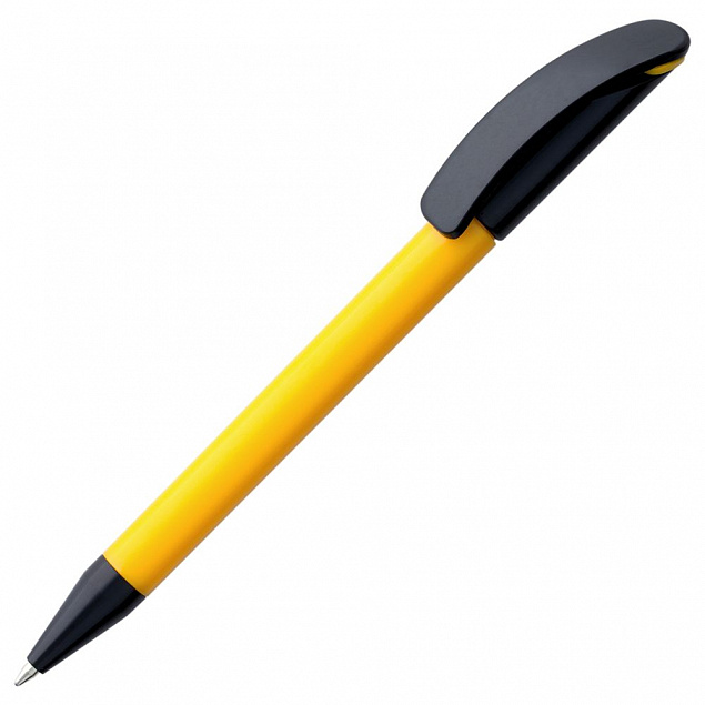 Ручка шариковая Prodir DS3 TPP Special, желтая с черным с логотипом в Москве заказать по выгодной цене в кибермаркете AvroraStore
