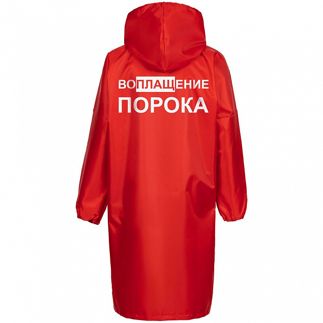 Дождевик «Воплащение порока», красный с логотипом в Москве заказать по выгодной цене в кибермаркете AvroraStore