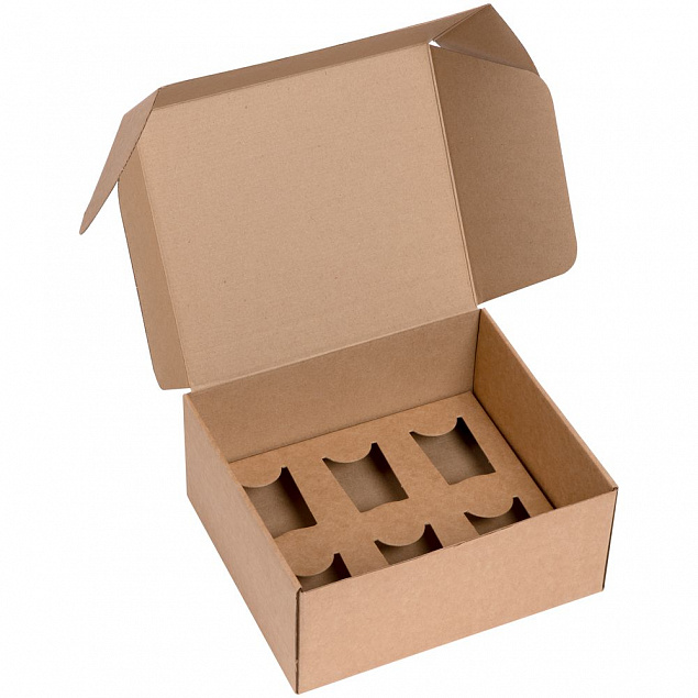 Коробка Grande с ложементом для стопок, крафт с логотипом в Москве заказать по выгодной цене в кибермаркете AvroraStore