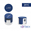 Беспроводная Bluetooth колонка "Echo", белый/темно-синий покрытие soft touch с логотипом в Москве заказать по выгодной цене в кибермаркете AvroraStore