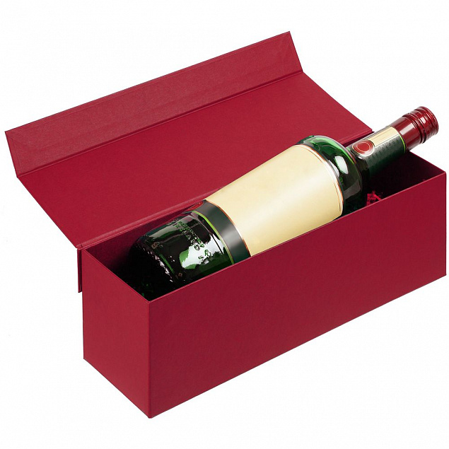 Коробка под бутылку Color Jacket, красная с логотипом в Москве заказать по выгодной цене в кибермаркете AvroraStore