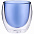 Стакан с двойными стенками Glass Bubble, синий с логотипом в Москве заказать по выгодной цене в кибермаркете AvroraStore