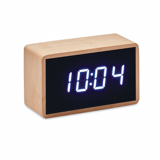 Часы из бамбука с логотипом в Москве заказать по выгодной цене в кибермаркете AvroraStore