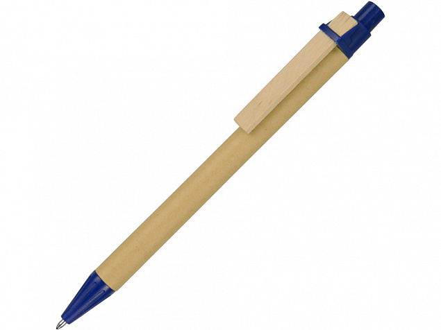 Ручка шариковая Salvador, натуральный/синий, синие чернила с логотипом в Москве заказать по выгодной цене в кибермаркете AvroraStore