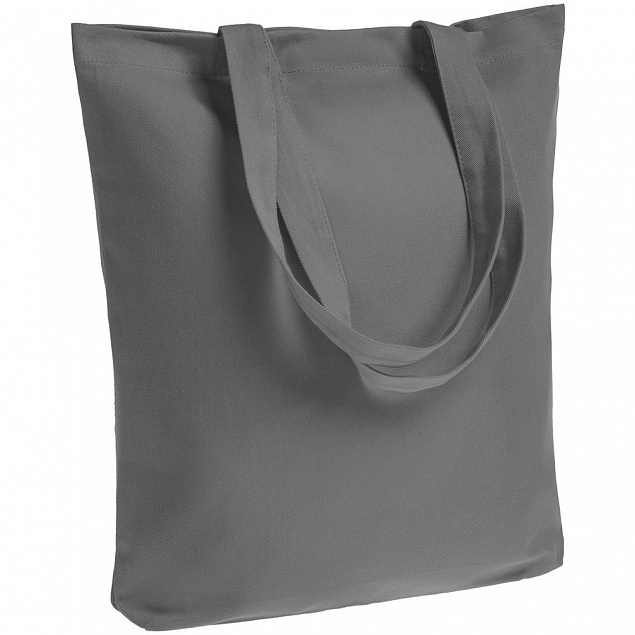 Холщовая сумка Avoska, темно-серая с логотипом в Москве заказать по выгодной цене в кибермаркете AvroraStore