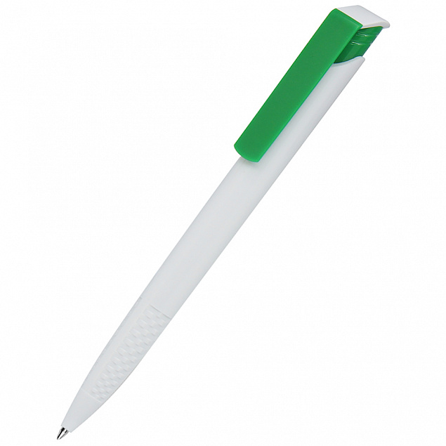 Ручка пластиковая Accent, зелёная с логотипом в Москве заказать по выгодной цене в кибермаркете AvroraStore